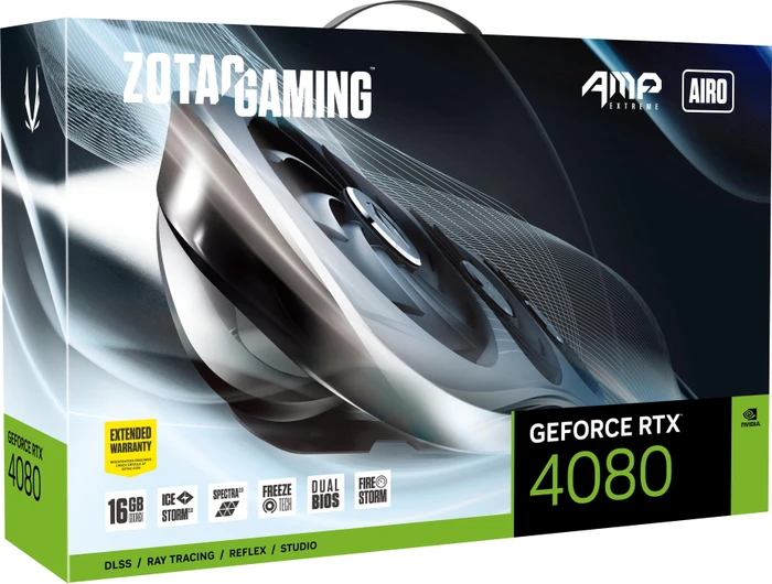 Zotac Gaming GeForce RTX 4080 AMP Extreme AIRO, 16GB GDDR6X, HDMI, 3x DP