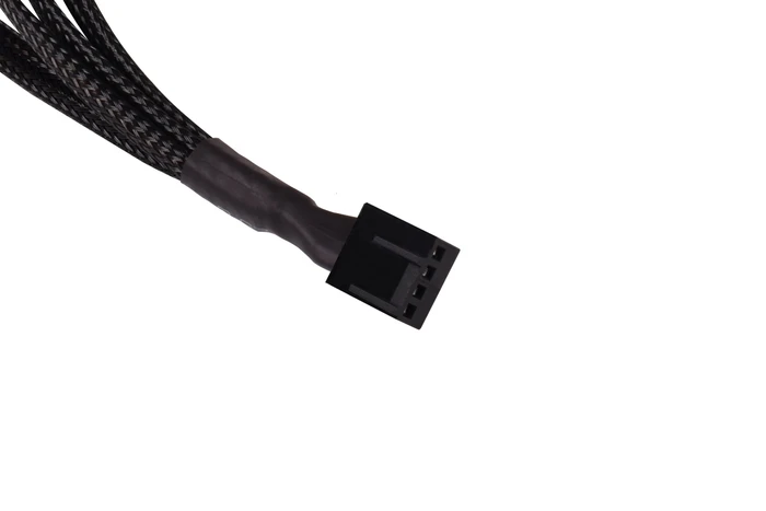 Alphacool 4-Pin auf 4x 4-Pin Verteiler, sleeved, 15cm, schwarz
