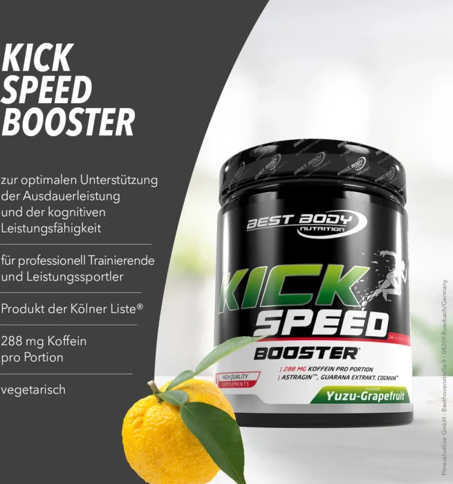 Best Body Nutrition Professional Kick Speed Booster Yuzu Grapefruit 600g