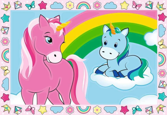 Ravensburger Malen nach Zahlen Junior Zauberhafte Einhörner