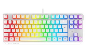Endorfy SilentiumPC SPC Gear GK630K, PBT, LEDs RGB, Onyx White Tournament, Kailh BROWN, USB, DE