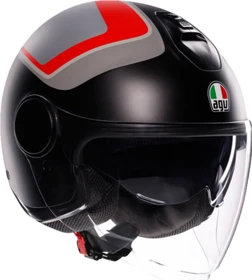 AGV Eteres Scaglieri matt schwarz/grau/rot