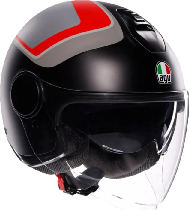 AGV Eteres Scaglieri matt schwarz/grau/rot