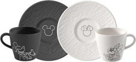 Villeroy & Boch Manufacture Mickey Mouse Kaffeetasse mit Untertasse, 4-tlg.