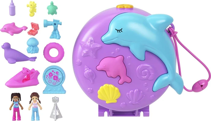 Mattel Polly Pocket - Delfin Retten und Spielen Schatulle