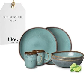 like by Villeroy & Boch Lave Glacé Frühstücksservice, 6-tlg.