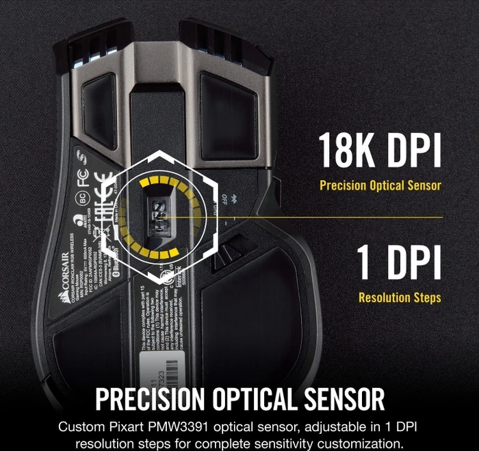 Corsair Ironclaw RGB Wireless, USB/Bluetooth