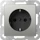 Gira System 55 SCHUKO-Steckdose 16A 250V, Edelstahl (4180 600)