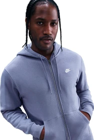 Nike Club Fleece FZ Hoodie world indigo/white (Herren)