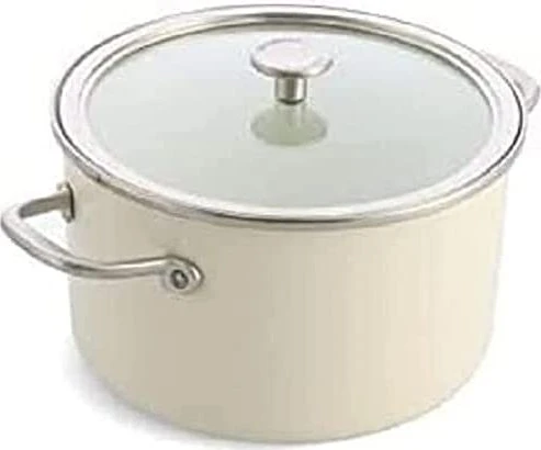 KitchenAid CC003269-001 Steel Core Enamel Kochtopf 24cm 6l creme