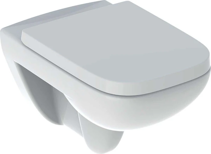 Geberit Renova Plan Set Wand-WC Tiefspüler, Rimfree, mit WC-Sitz weiß