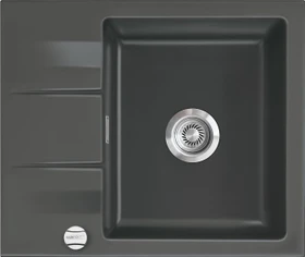 systemceram Genea 60 F Einbau Becken reversibel mit Ablauffernbedienung schiefer