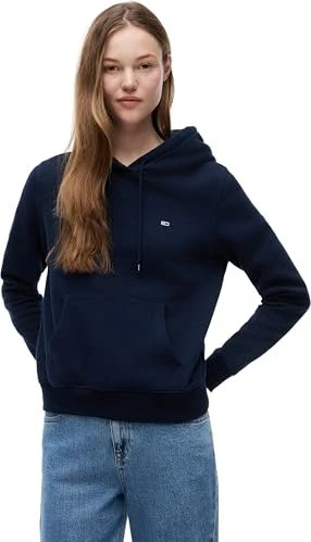 Tommy Hilfiger Flag Embroidery Fleece Drawstring Hoodie dark blue (Damen)