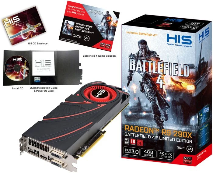 HIS Radeon R9 290X Battlefield 4 Edition, 4GB GDDR5, 2x DVI, HDMI, DP