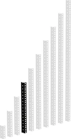 Adam Hall 19" Rail Rack 08, Rackschiene, schwarz, 8HE