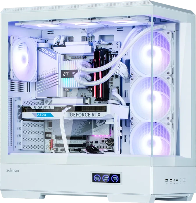 Zalman P50 DS White, Glasfenster