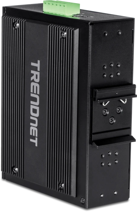 TRENDnet TI Hardened Industrial Railmount Gigabit Switch, 8x RJ-45, 2x RJ-45/SFP, 360W PoE++