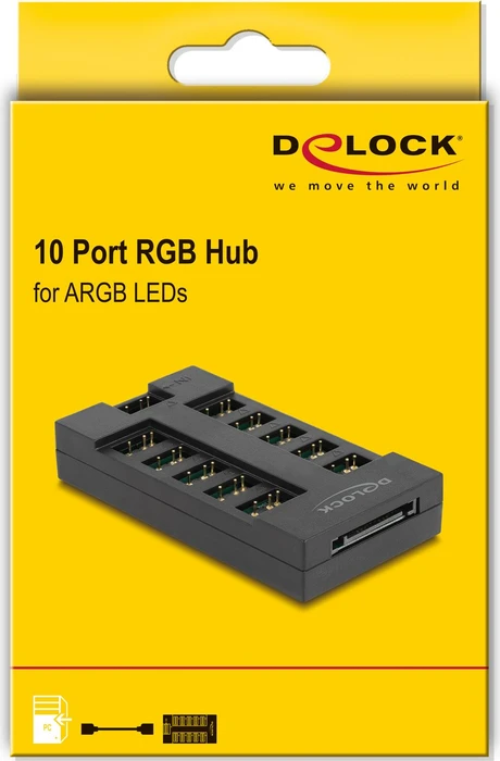 DeLOCK RGB Hub für ARGB, Lichtsteuerung