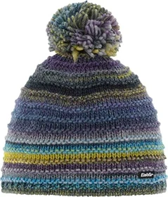 Eisbär Mikata Pompon Mütze violett/gelb