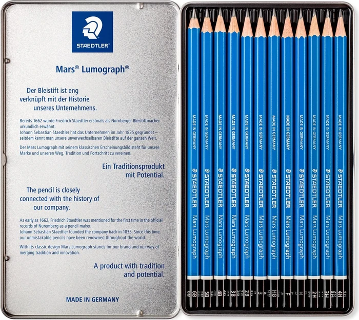 Staedtler Mars Lumograph 100 Bleistift sortiert, 12er-Set