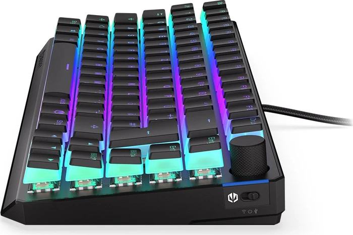 Endorfy Thock 75% Wireless Pudding, PBT, LEDs RGB, hot-swap, Kailh Box BLACK, USB/Bluetooth, DE