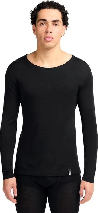Jack Wolfskin Merino Funktionsshirt langarm schwarz (Herren)