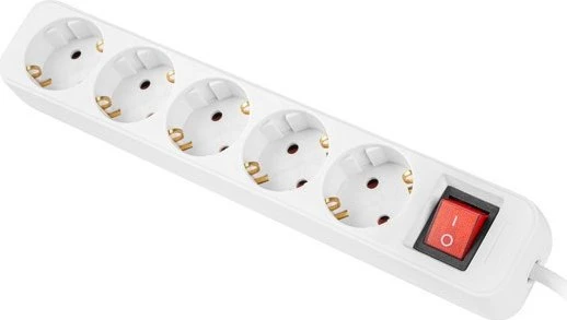 Lanberg STECKDOSENLEISTE PS1, 5-fach, 3m, weiß