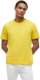 Tommy Hilfiger Roundneck Flag-Stickerei T-Shirt kurzarm morningside yellow (Herren)