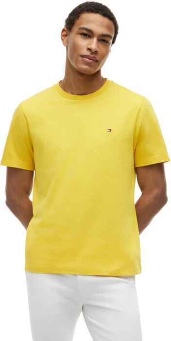 Tommy Hilfiger Roundneck Flag-Stickerei T-Shirt kurzarm morningside yellow (Herren)