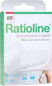 Lohmann & Rauscher Ratioline Wundverband steril, 5 x 7cm, 5 Stück