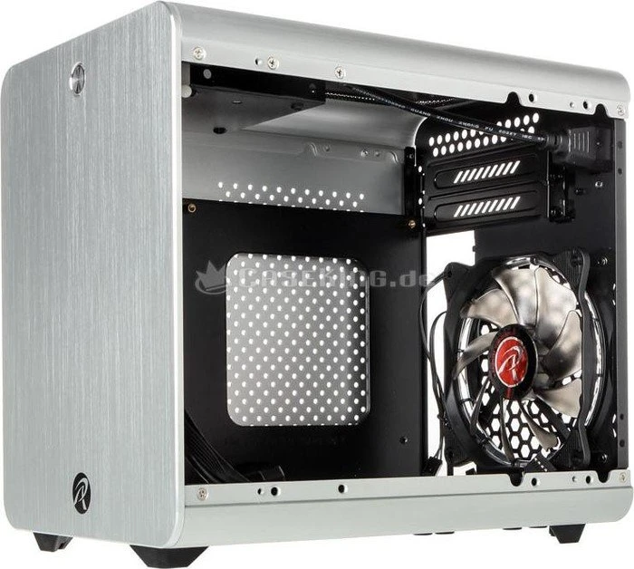 Raijintek Metis Plus, silber, Acrylfenster, Mini-ITX