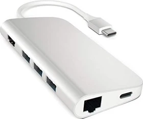 Satechi Aluminium Type-C Multi-Port Adapter 4K, silber, USB-C 3.0 (ST-TCMAS)