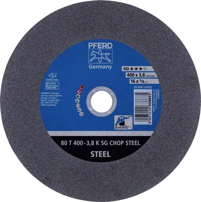 Pferd 80 T 400-3.8 K SG CHOP STEEL/25.4 Trennscheibe, 400x3.8x25.4mm, 10 Stück