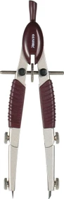 Aristo TopLine Schnellverstellzirkel 2 Gelenke, silber/weinrot, Klarsichtetui