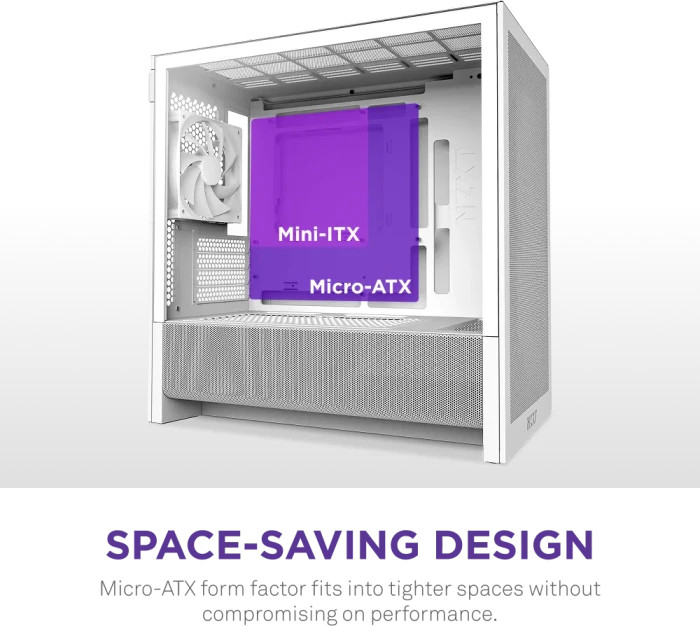 NZXT H3 Flow [2025] White, weiß, Glasfenster