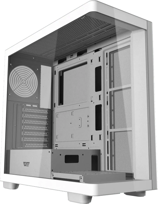 DarkFlash DS900G White, Glasfenster