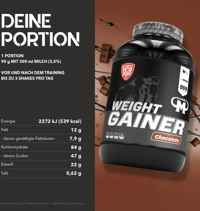 Mammut Nutrition Weight Gainer Crash 5000 Schoko 4.5kg
