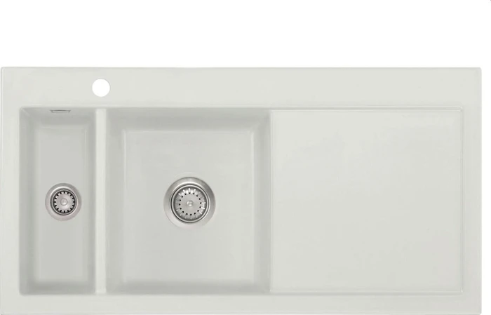 systemceram Mera 100 Einbau Becken links alu