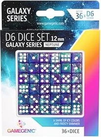 Gamegenic D6 Dice Set Galaxy Series neptune, 36 Stück