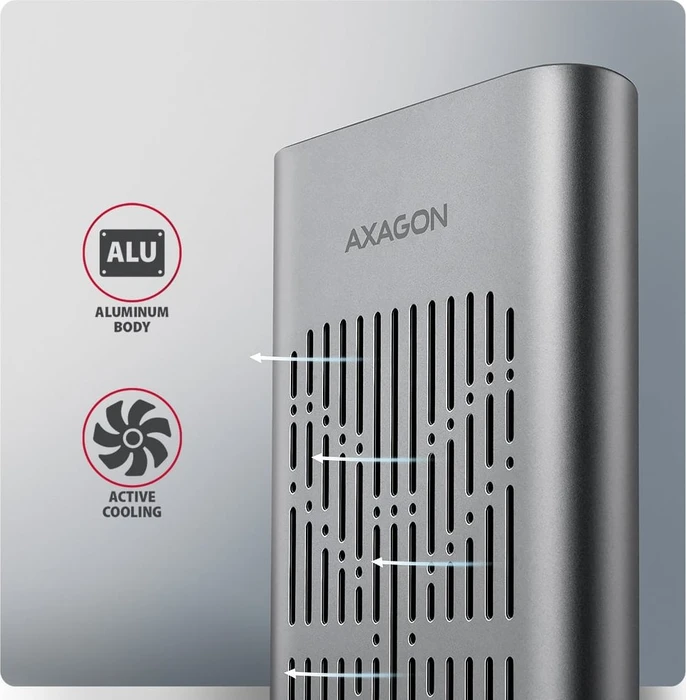 Axagon M.2 PCIe Clone Master Dockingstation, USB-C 3.2
