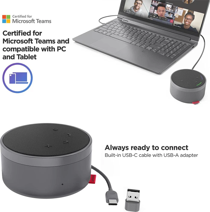 Lenovo Go Wired Speakerphone grau