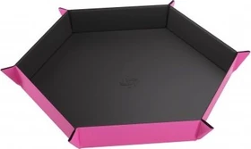Gamegenic Magnetic Dice Tray Hexagonal schwarz/pink