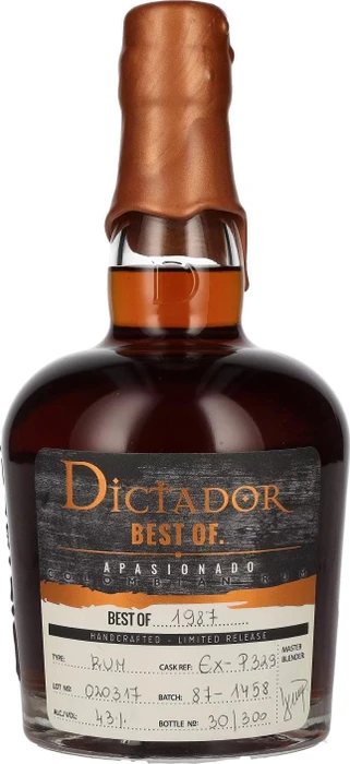 Dictador Best of 1987 Apasionado 700ml