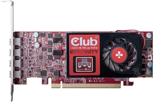 Club 3D Radeon HD 7750 Low Profile - Eyefinity 4, 2GB GDDR5, 4x mDP