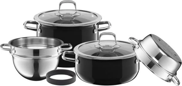 WMF Silit Silargan Compact Kochtopf-Set schwarz, 4-tlg.