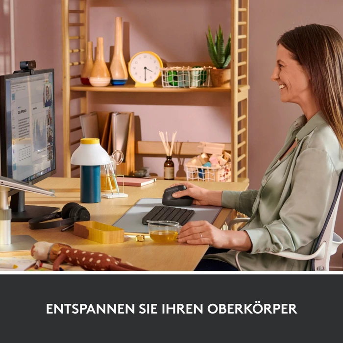 Logitech Lift for Business, Graphite, Logi Bolt, USB/Bluetooth