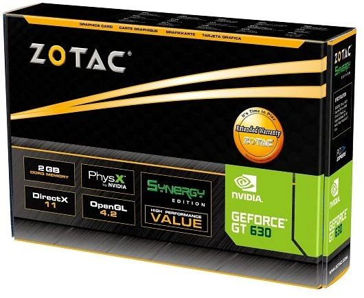 Zotac GeForce GT 630 Synergy, 2GB DDR3, 2x DVI, Mini HDMI