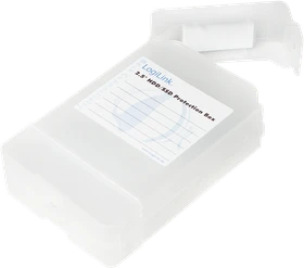 LogiLink Festplatten Schutz-Box, 2x 2.5", transparent