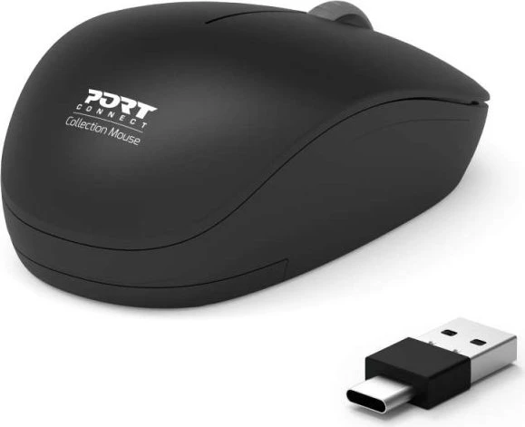 Port Designs Wireless Mouse Collection II schwarz, USB-C/USB-A