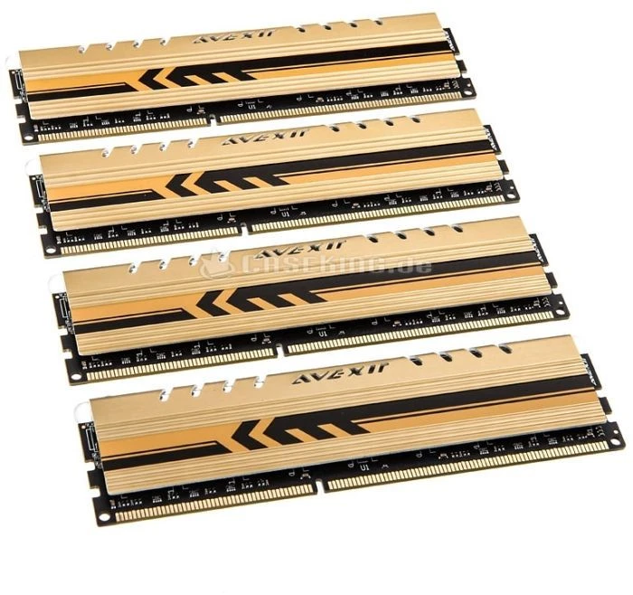 Avexir Core Series Gold LED weiß UDIMM 16GB Kit, DDR3-2666, CL12-14-14-35